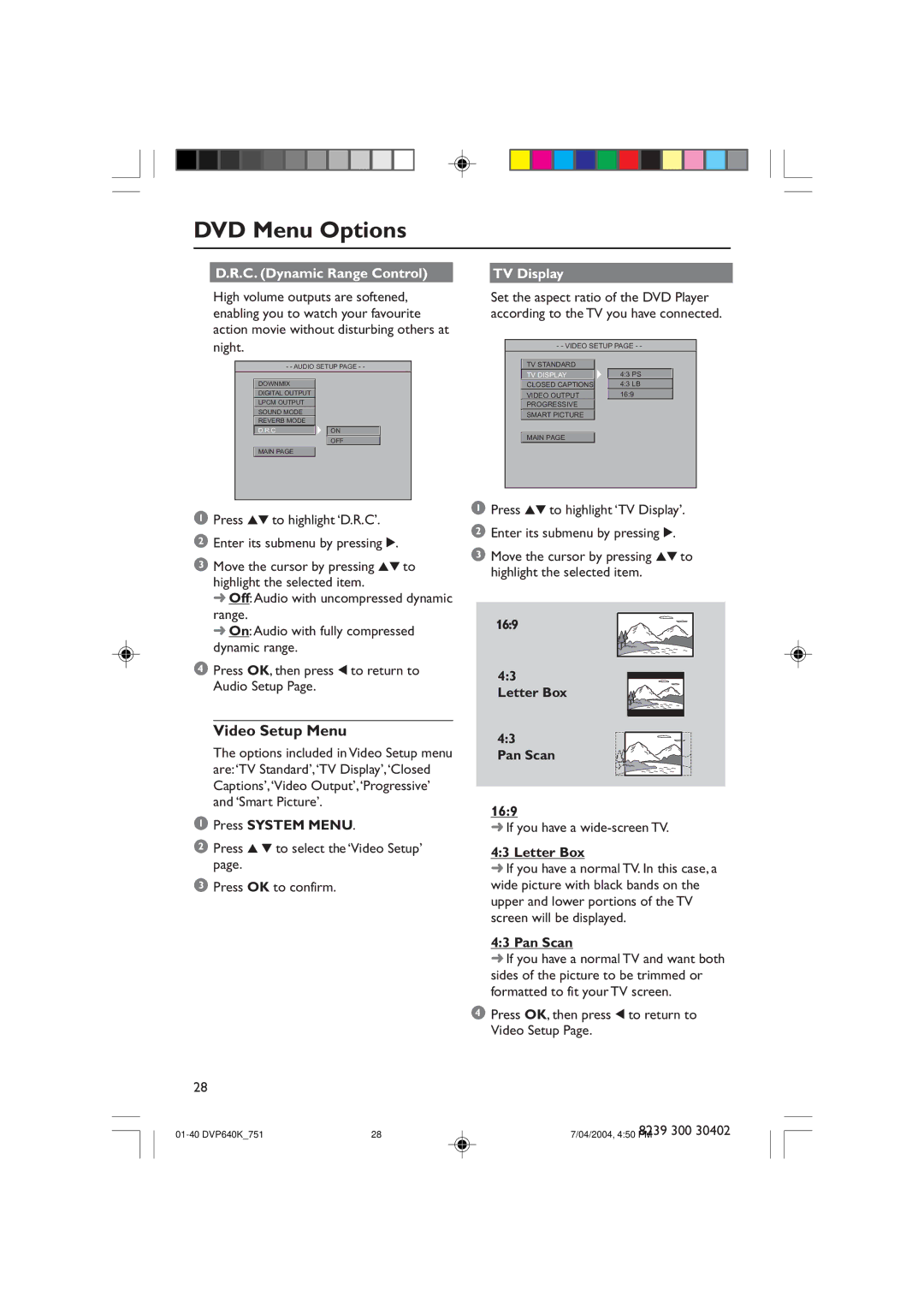 Philips DVP640K manual 