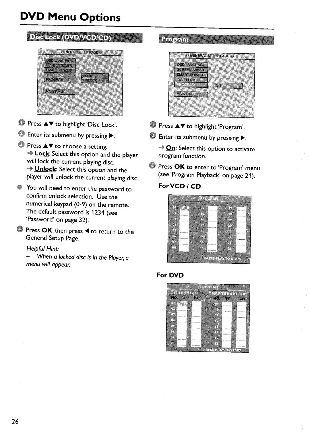 Philips DVP642/17 manual 