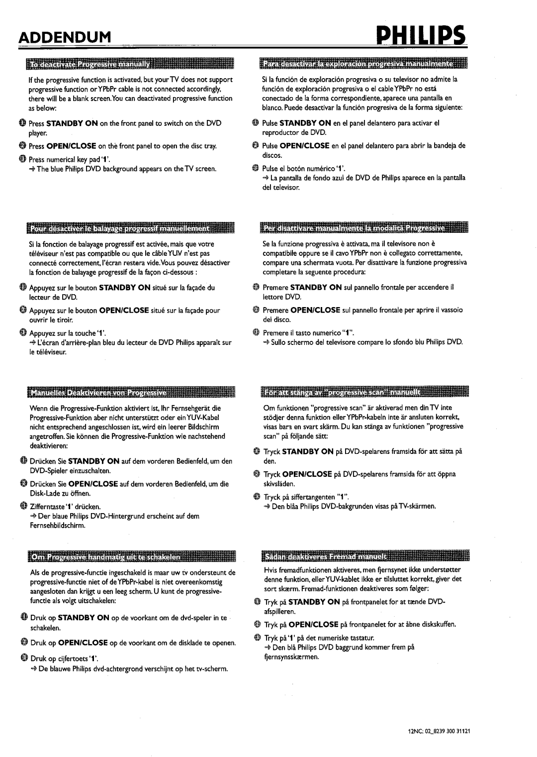 Philips DVP642/17 manual 