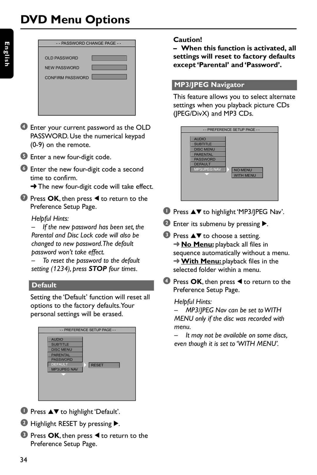 Philips DVP642/37 user manual Default 