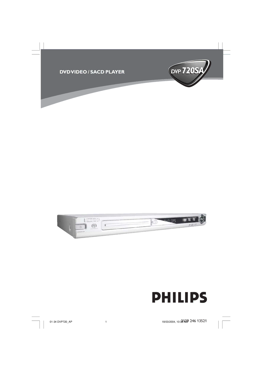 Philips DVP720SA manual 