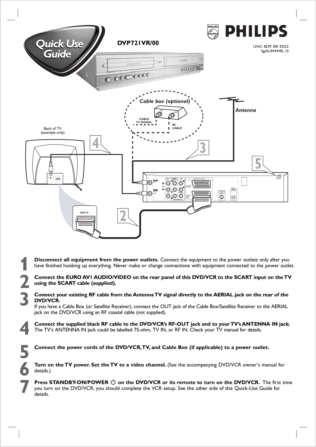 Philips owner manual DVP721VR/00 