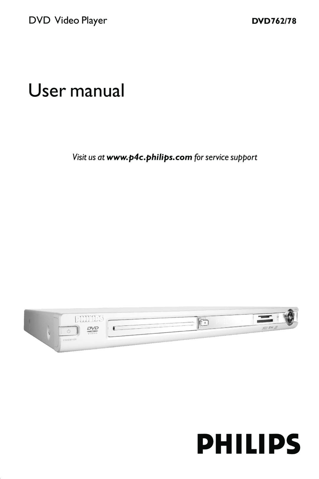 Philips DVP762/78, DVP762/00 user manual DVD Video Player 