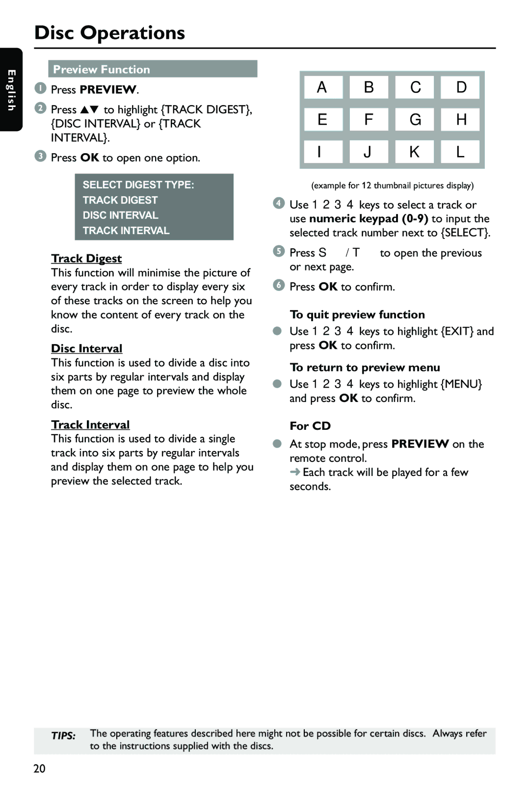 Philips DVP762/00, DVP762/78 user manual Preview Function 