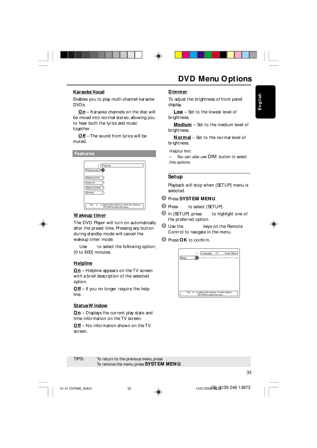 Philips DVP9000S user manual Features 