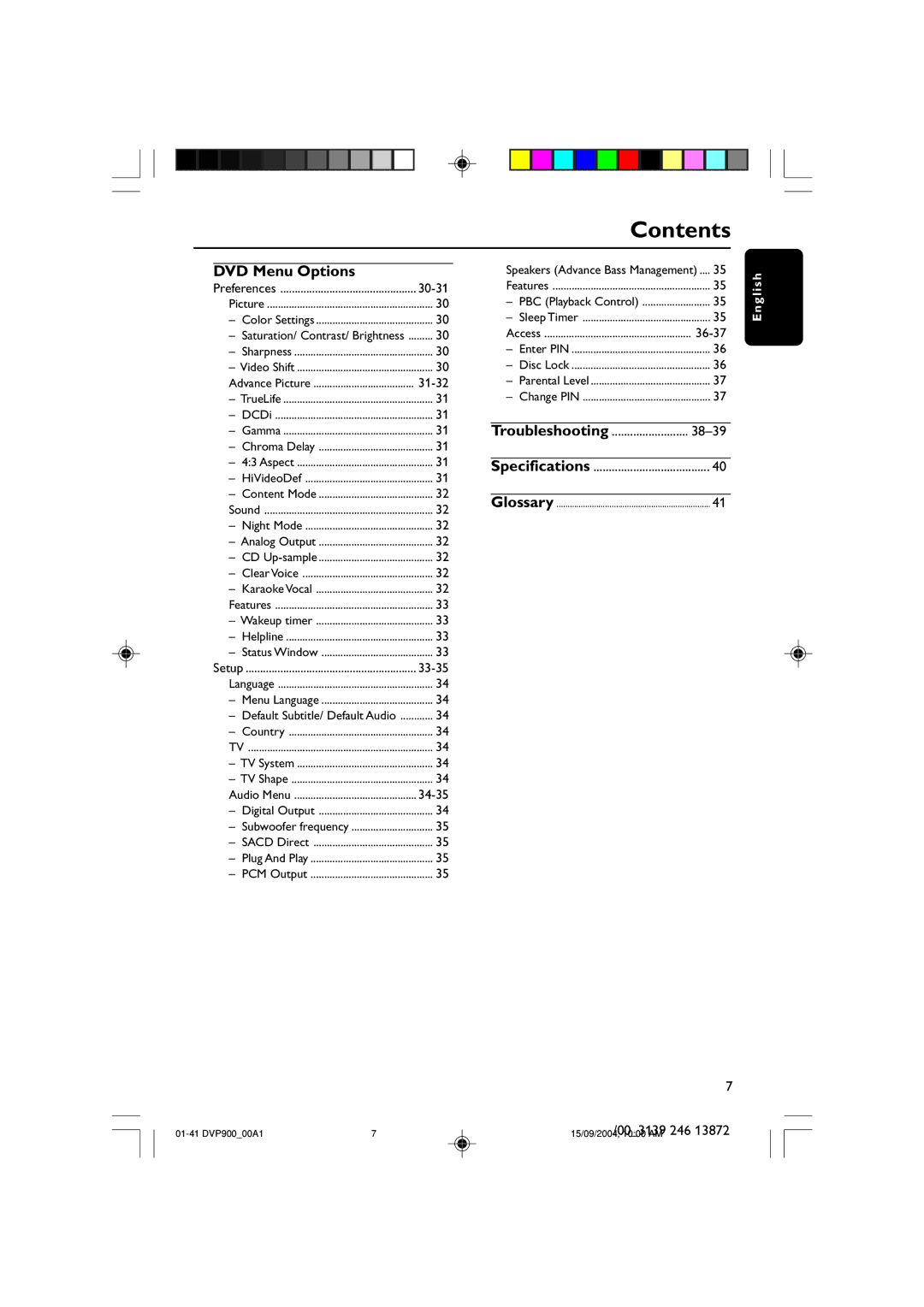 Philips DVP900SA/00_A user manual DVD Menu Options, Troubleshooting 