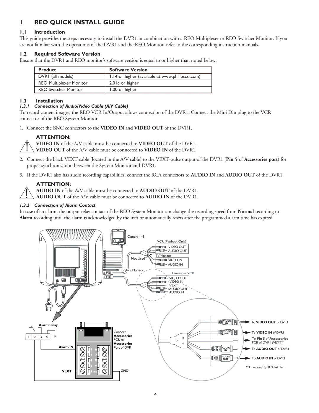 Philips DVR I Series manual Introduction Required Software Version, Installation 