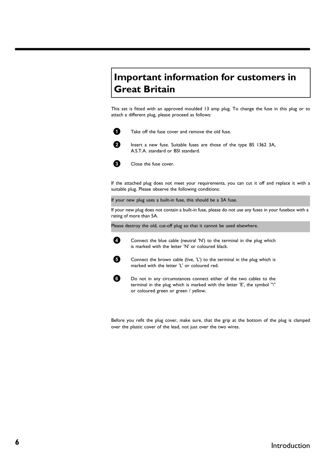 Philips DVR specifications Important information for customers in Great Britain 