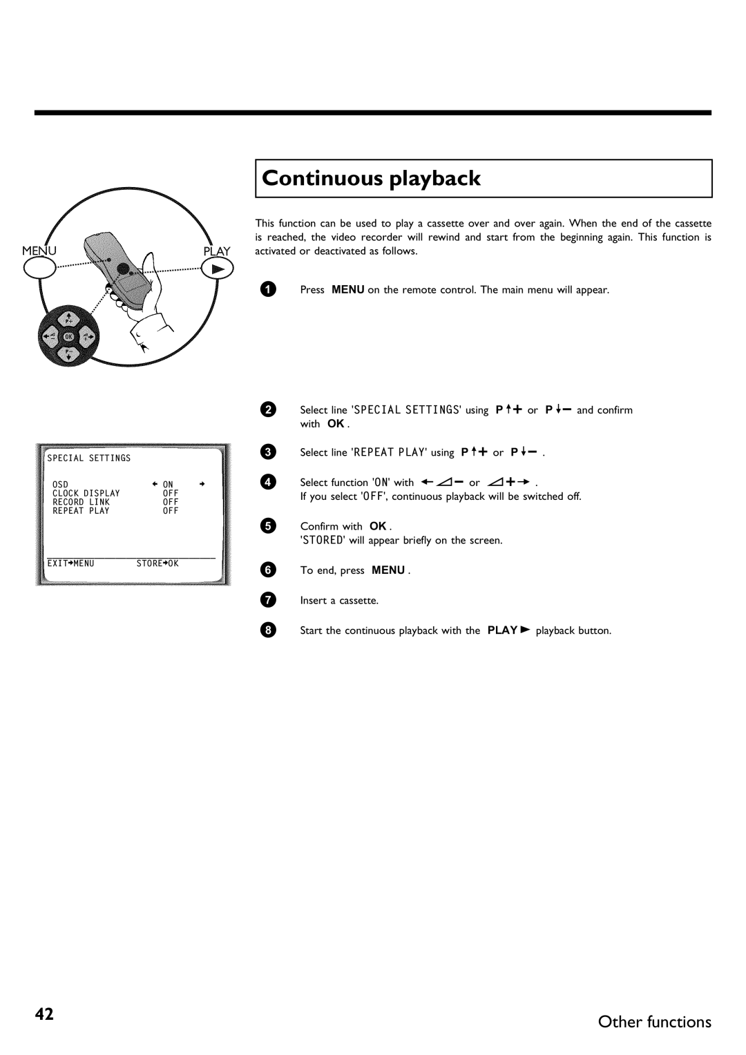 Philips DVR specifications Continuous playback 