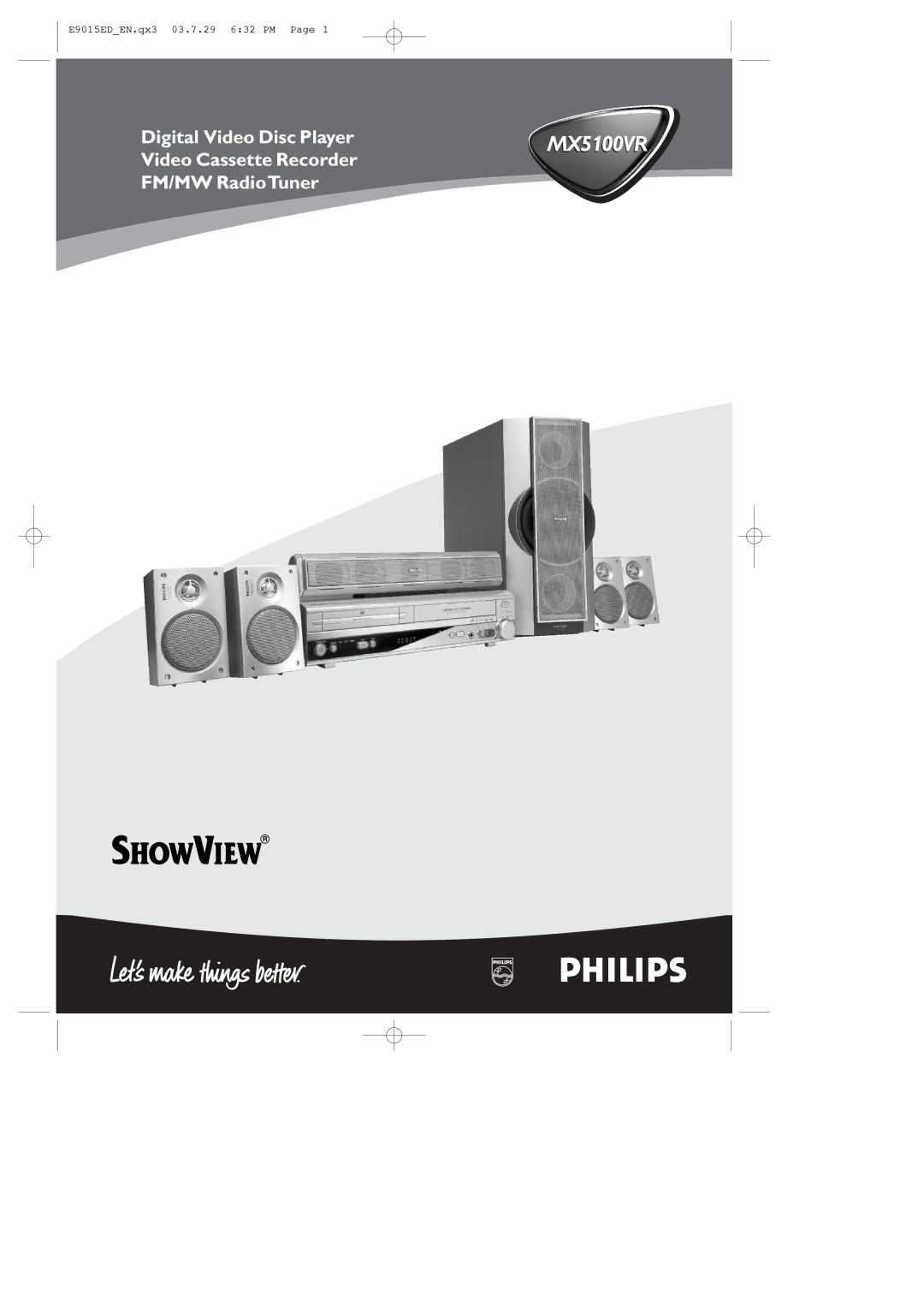 Philips MX5100VR/00, E9015ED, 0VMN03813 manual 