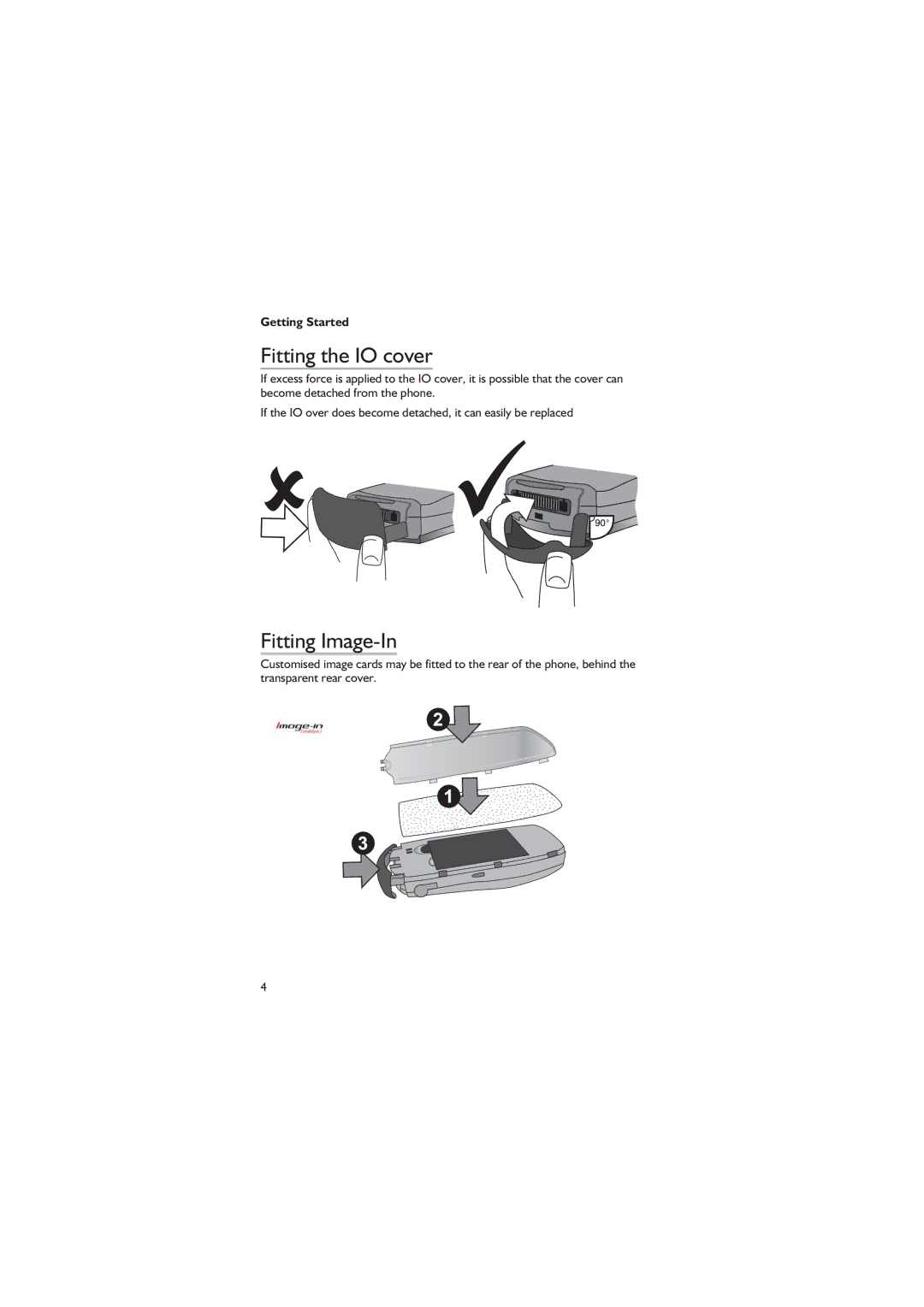 Philips EB-GD67 operating instructions Fitting the IO cover, Fitting Image-In 