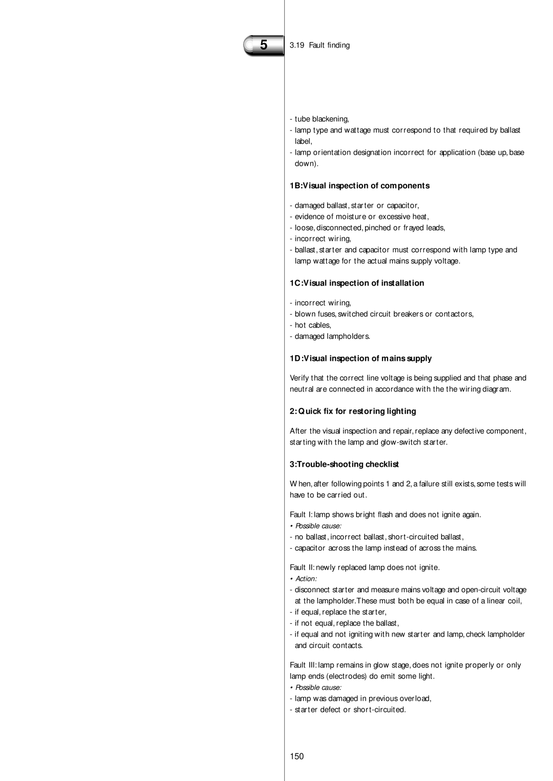 Philips Electromagnetic Lamp manual 150 