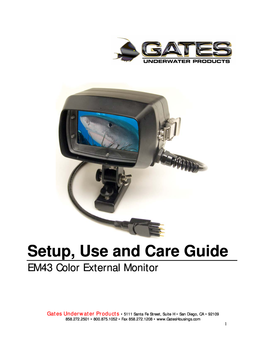 Philips manual Setup, Use and Care Guide, EM43 Color External Monitor 