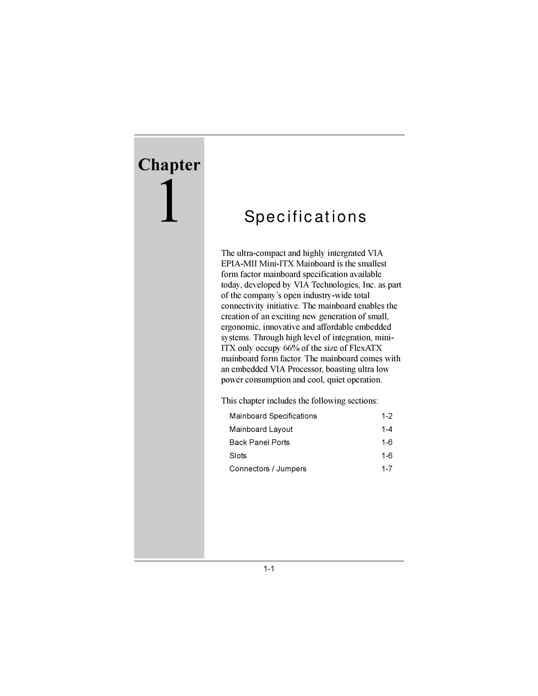 Philips EPIA-MII user manual Chapter 