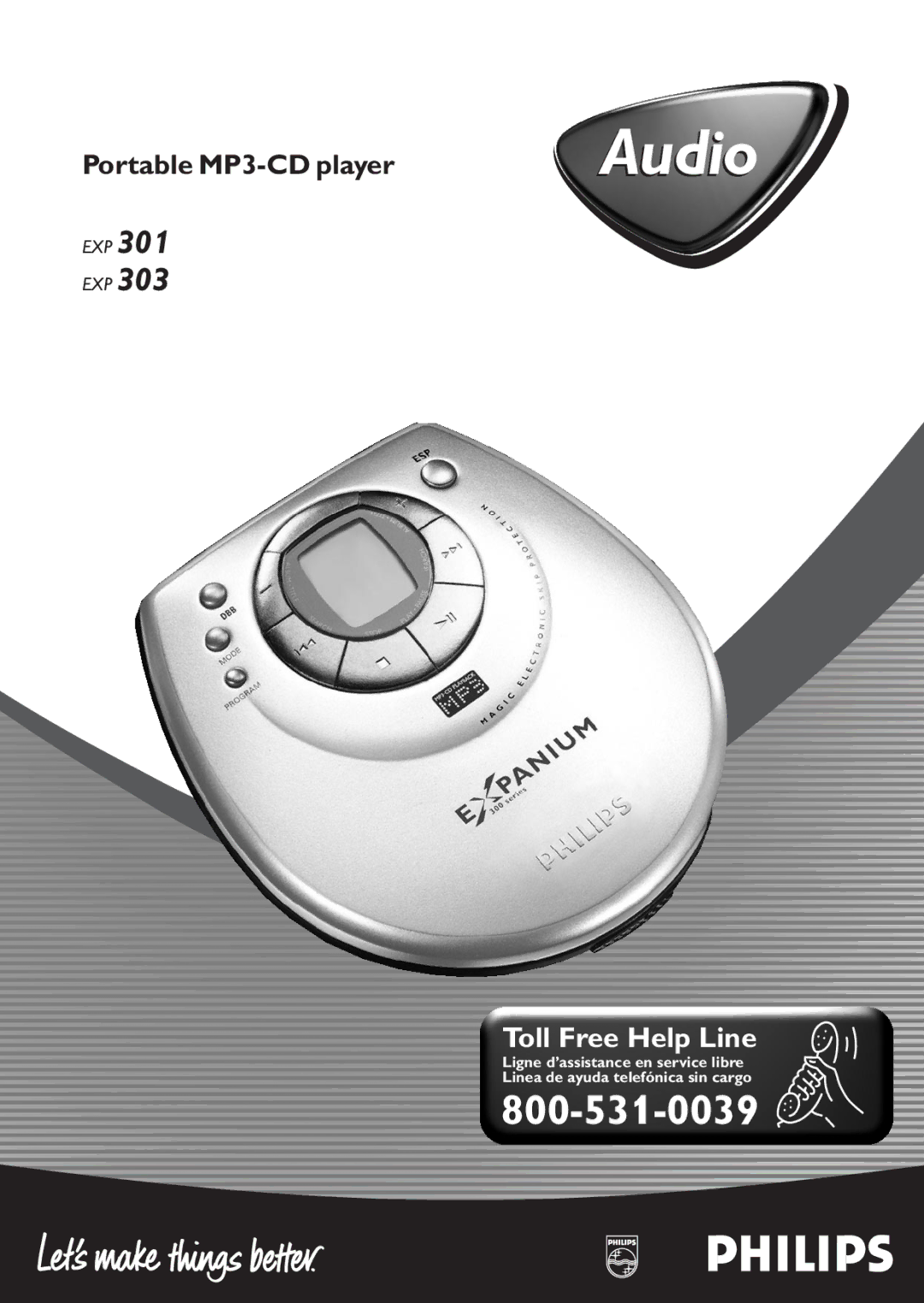 Philips EXP 301, EXP 303 manual Audio 