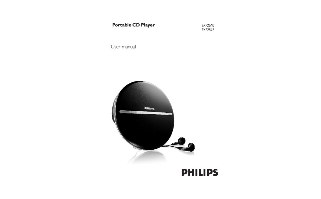 Philips EXP2540/02 user manual Portable CD Player 