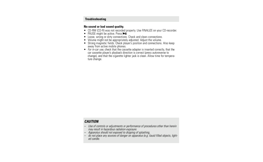 Philips EXP2540/02 user manual Troubleshooting No sound or bad sound quality 