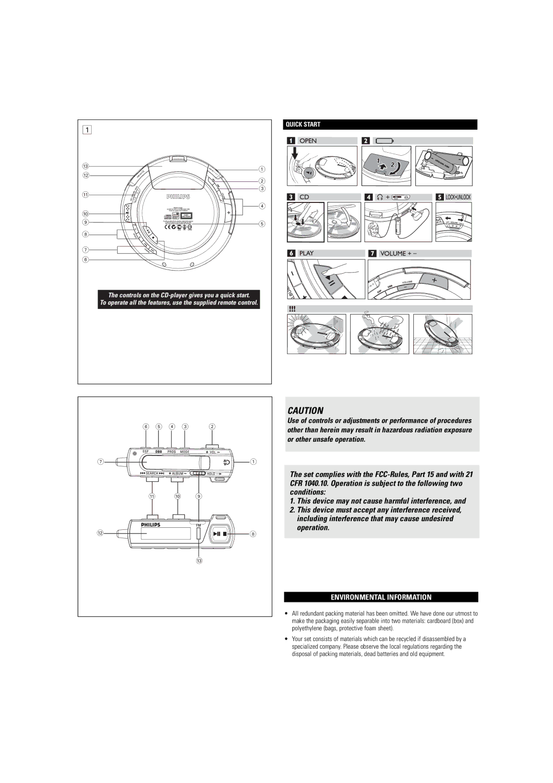 Philips EXP3483 user manual Environmental Information 