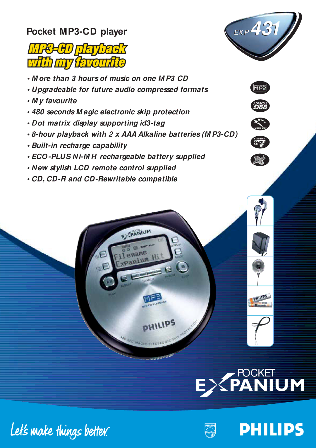 Philips EXP431 manual Pocket 