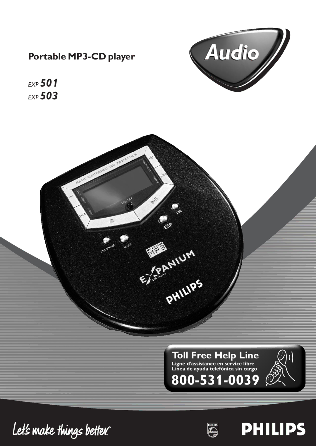 Philips EXP503 manual Audio 