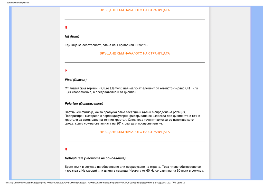 Philips F3100594 user manual Nit Нит 