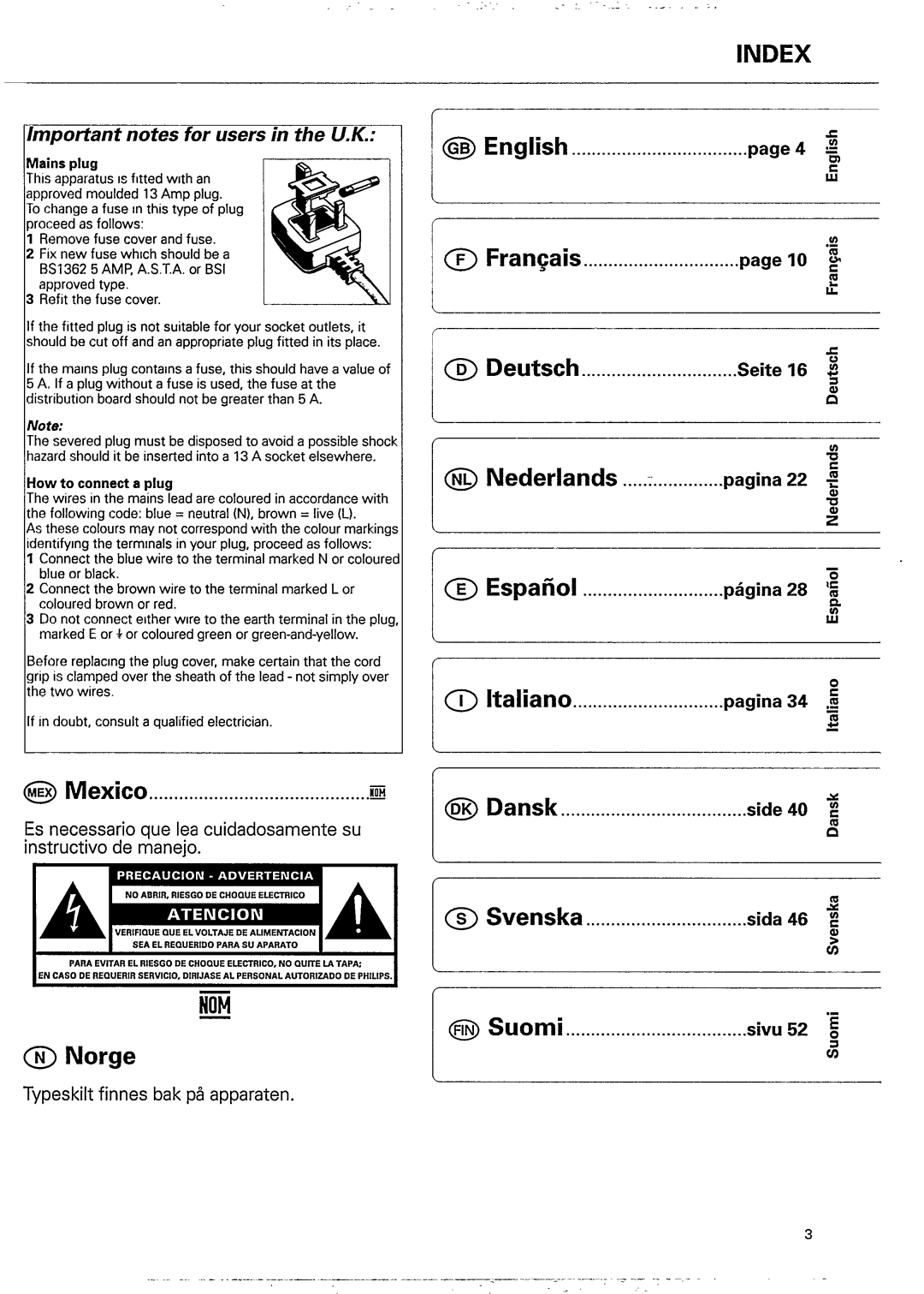 Philips FC 911 manual 