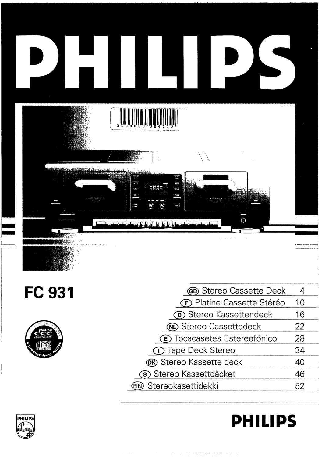 Philips FC 931 manual 