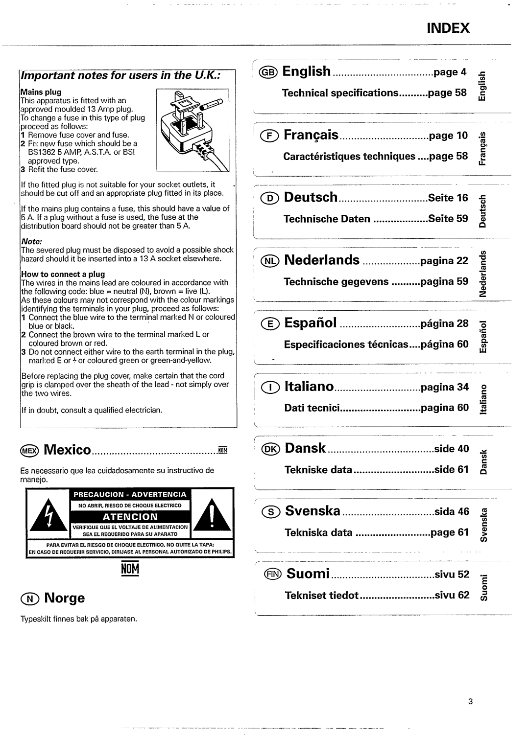 Philips FC 931 manual 