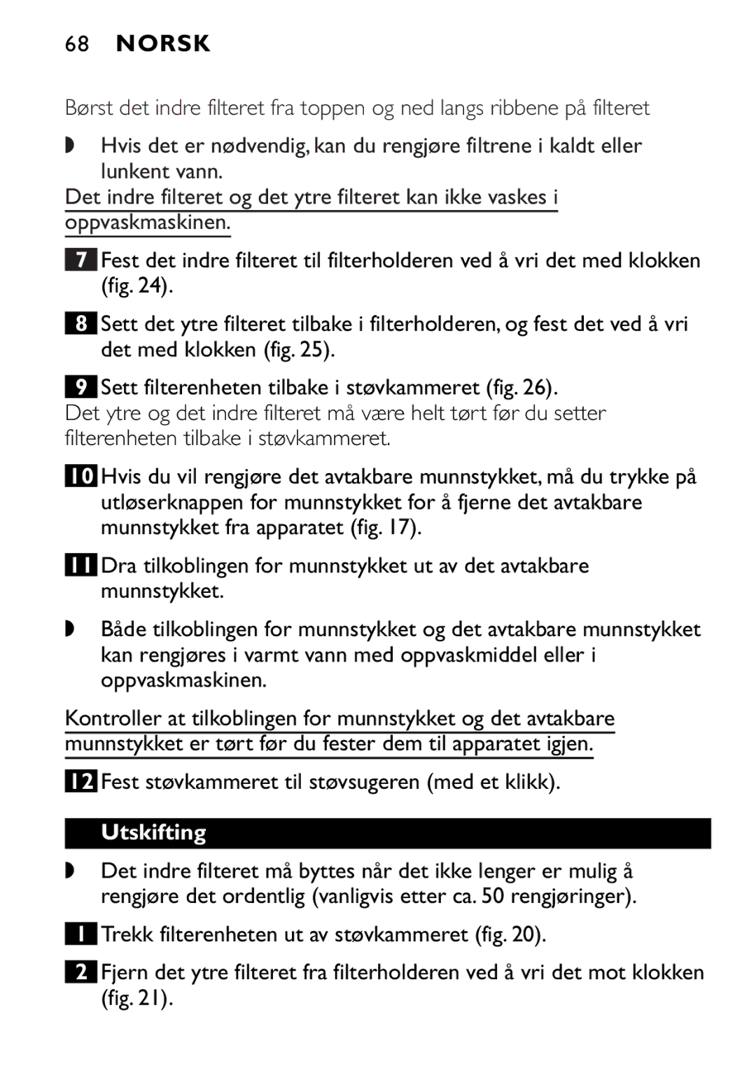 Philips FC6094, FC6092, FC6090 manual Utskifting 