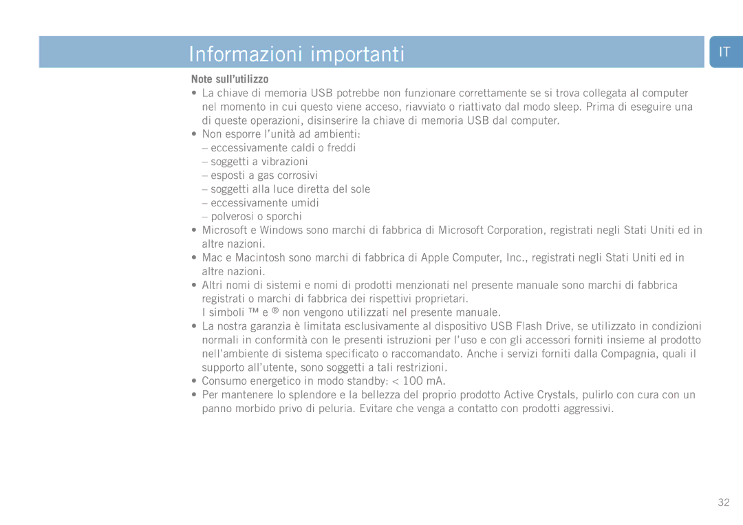 Philips FM01SW60, FM01SW20, FM01SW40, FM01SW80 user manual Informazioni importanti 