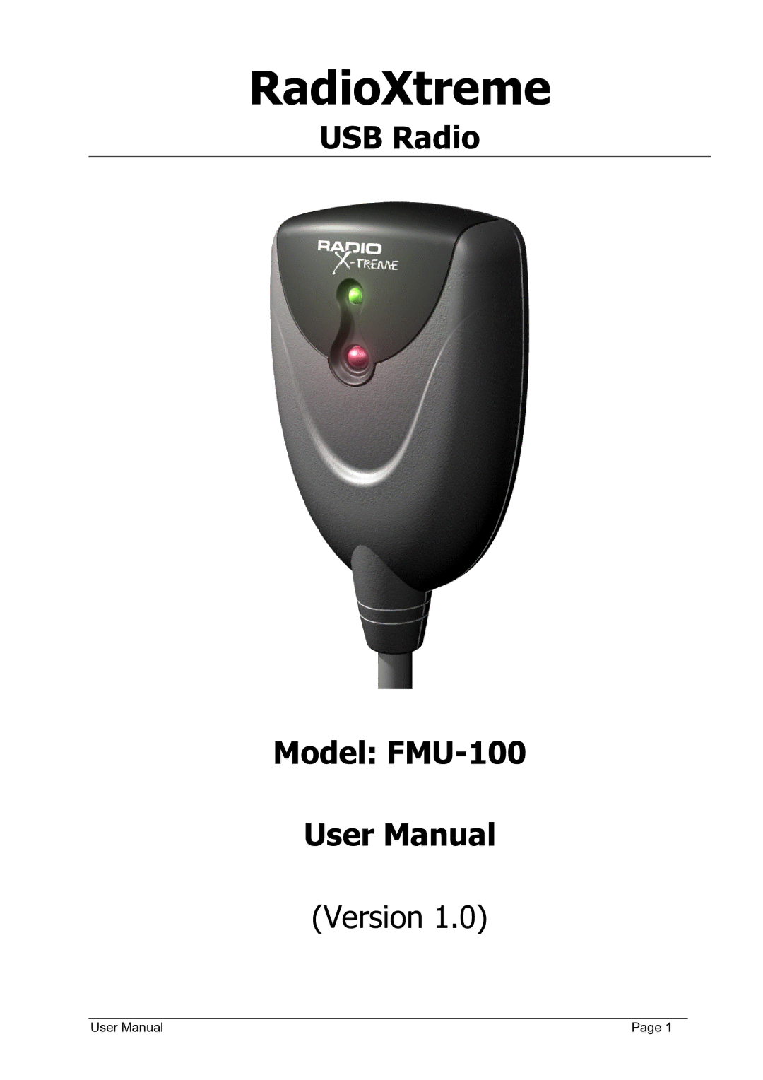 Philips FMU-100 user manual RadioXtreme 