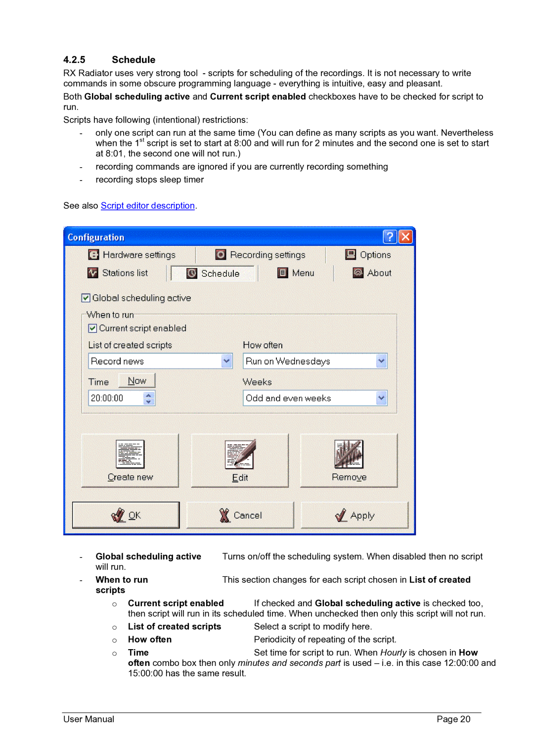 Philips FMU-100 user manual Schedule, How often, Time 