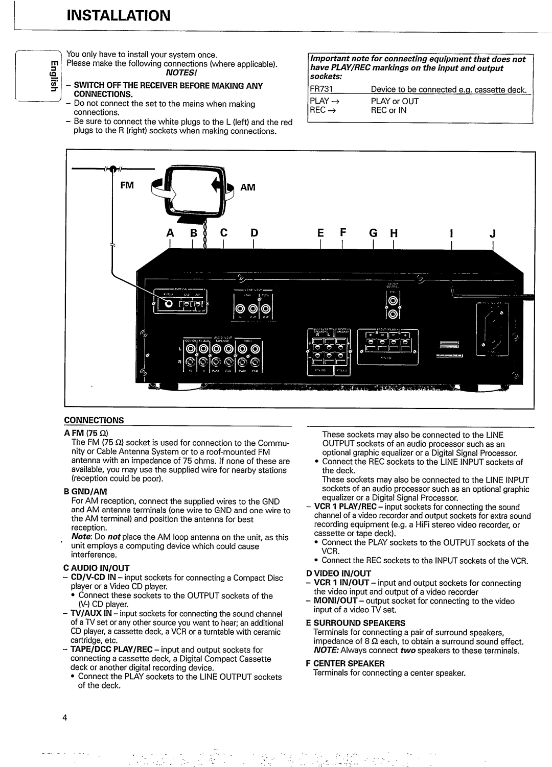 Philips FR731 manual 