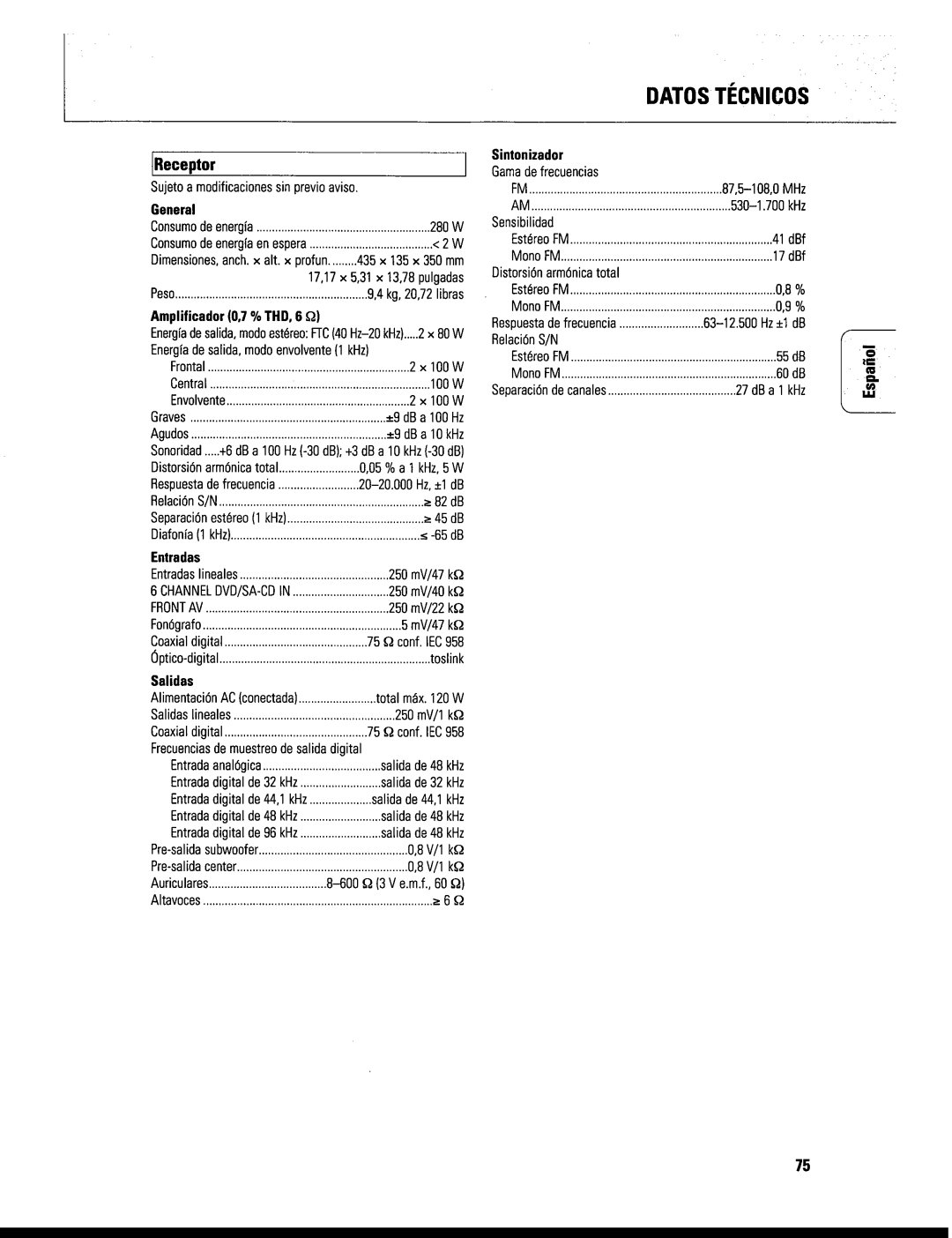 Philips FR999/17 manual 