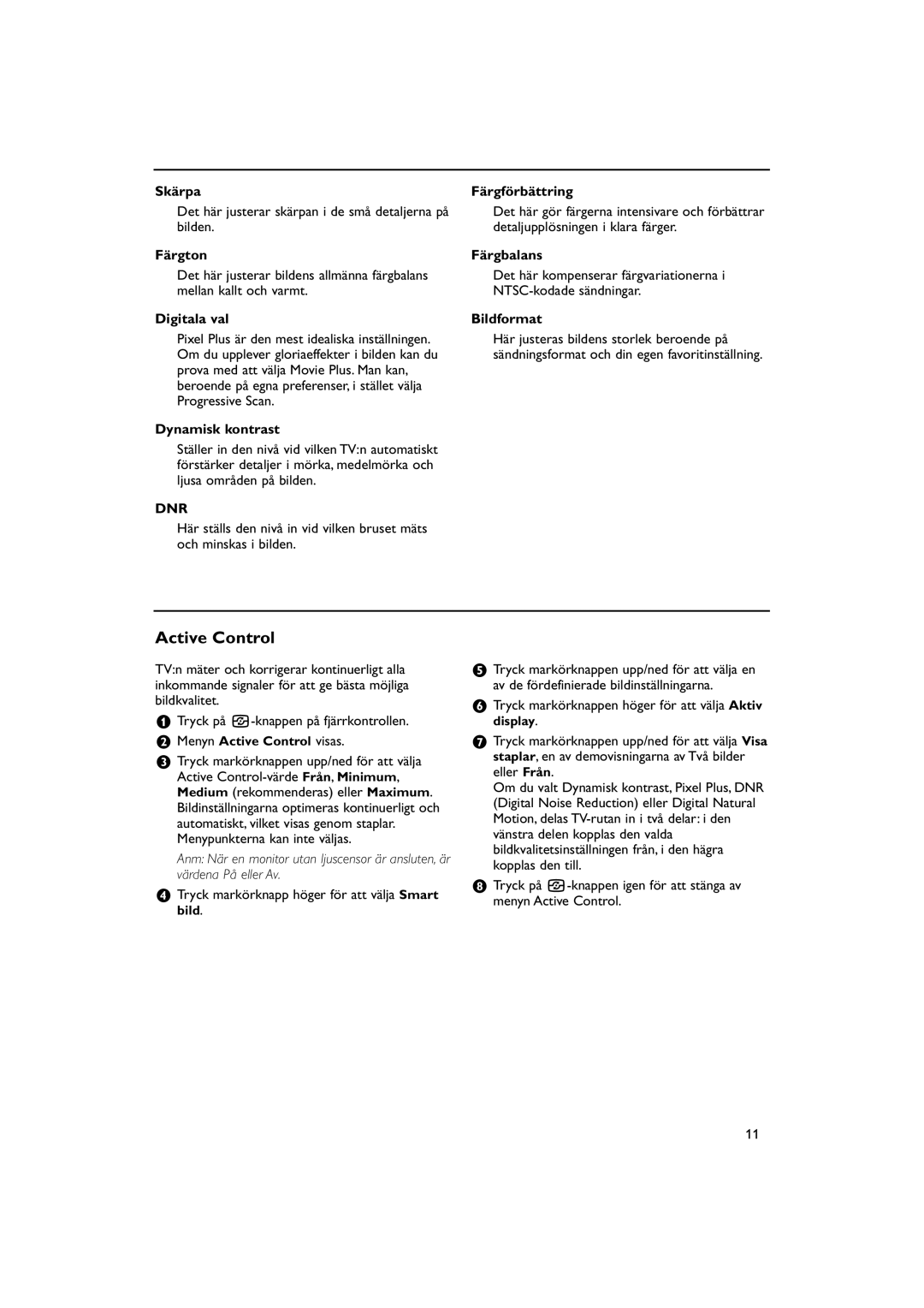 Philips FTR 9965/12 manual Active Control 