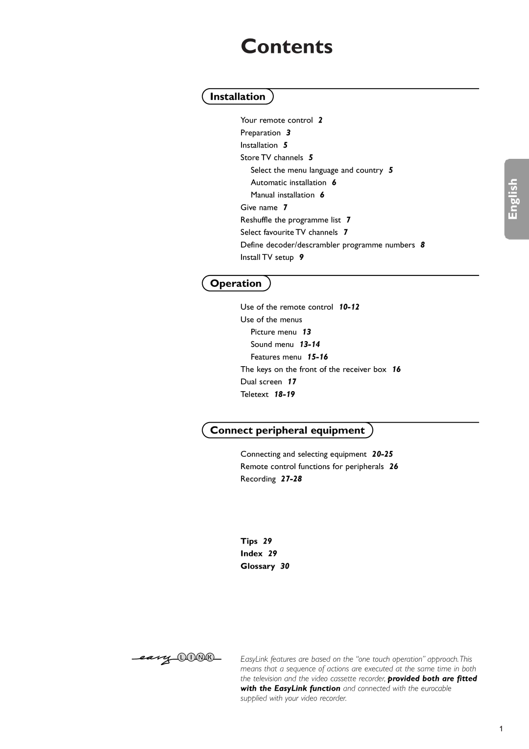 Philips FTR9952/12 manual Contents 