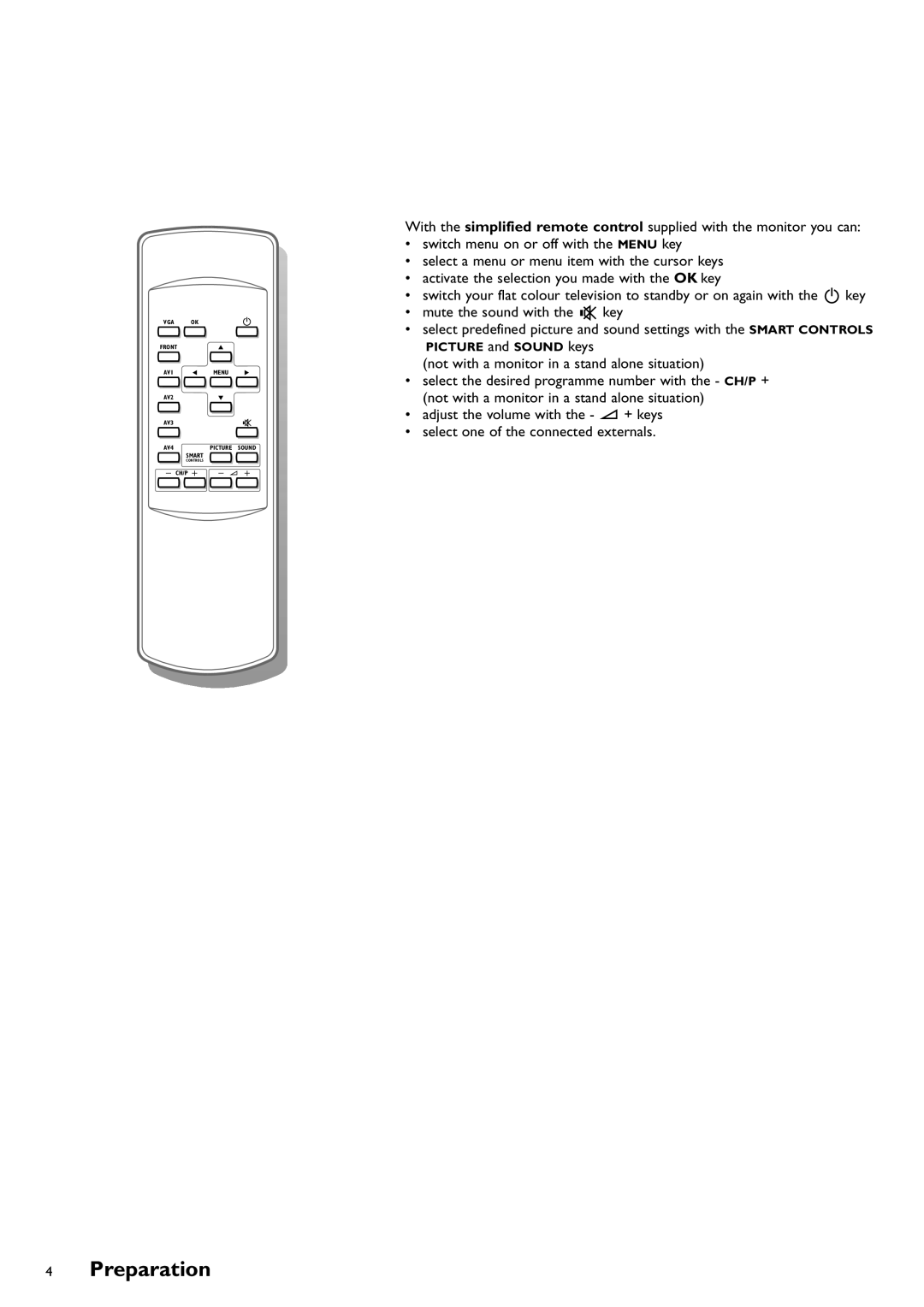 Philips FTR9952/12 manual Picture and Sound keys 