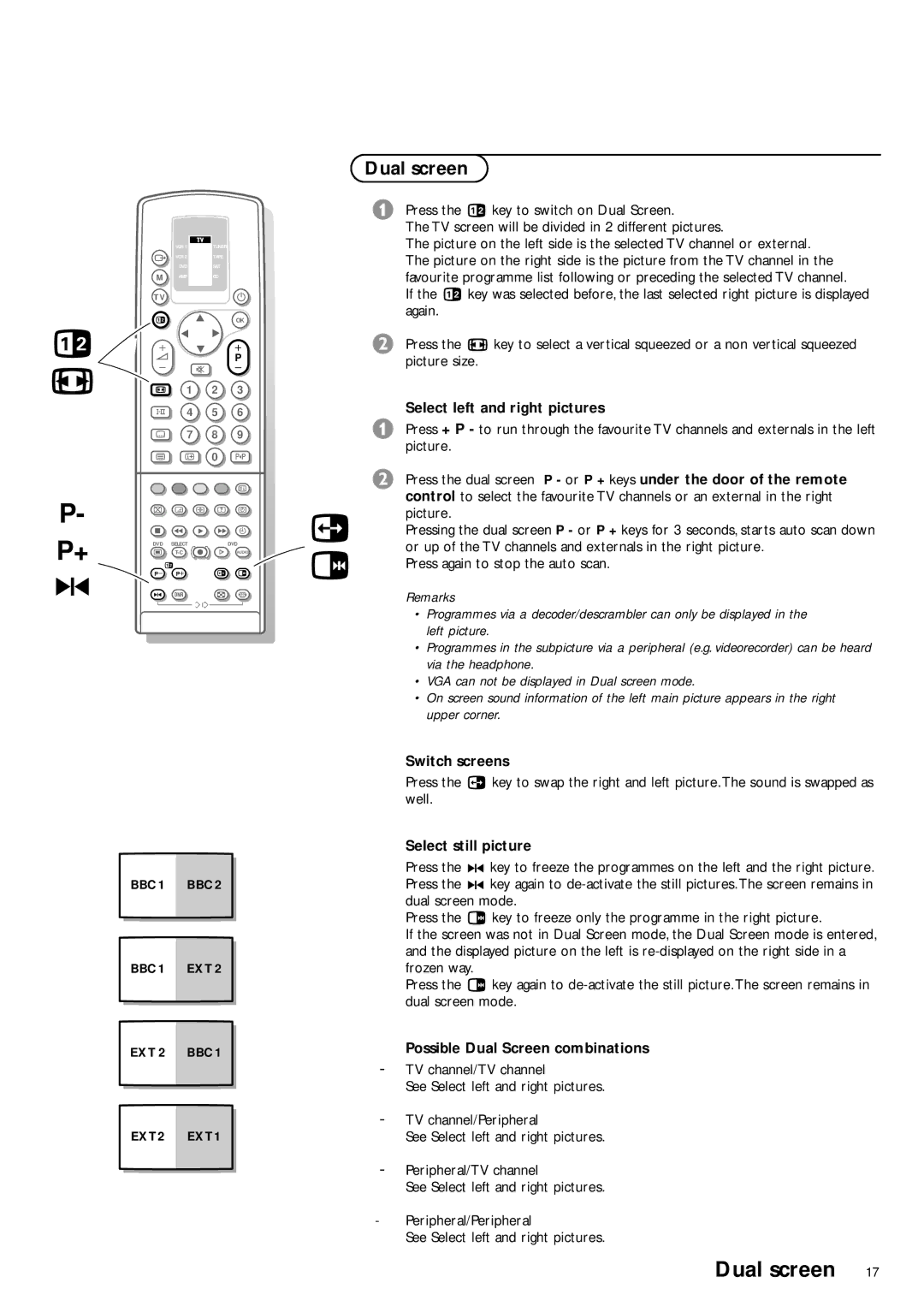 Philips FTR9952/19S manual Dual screen 