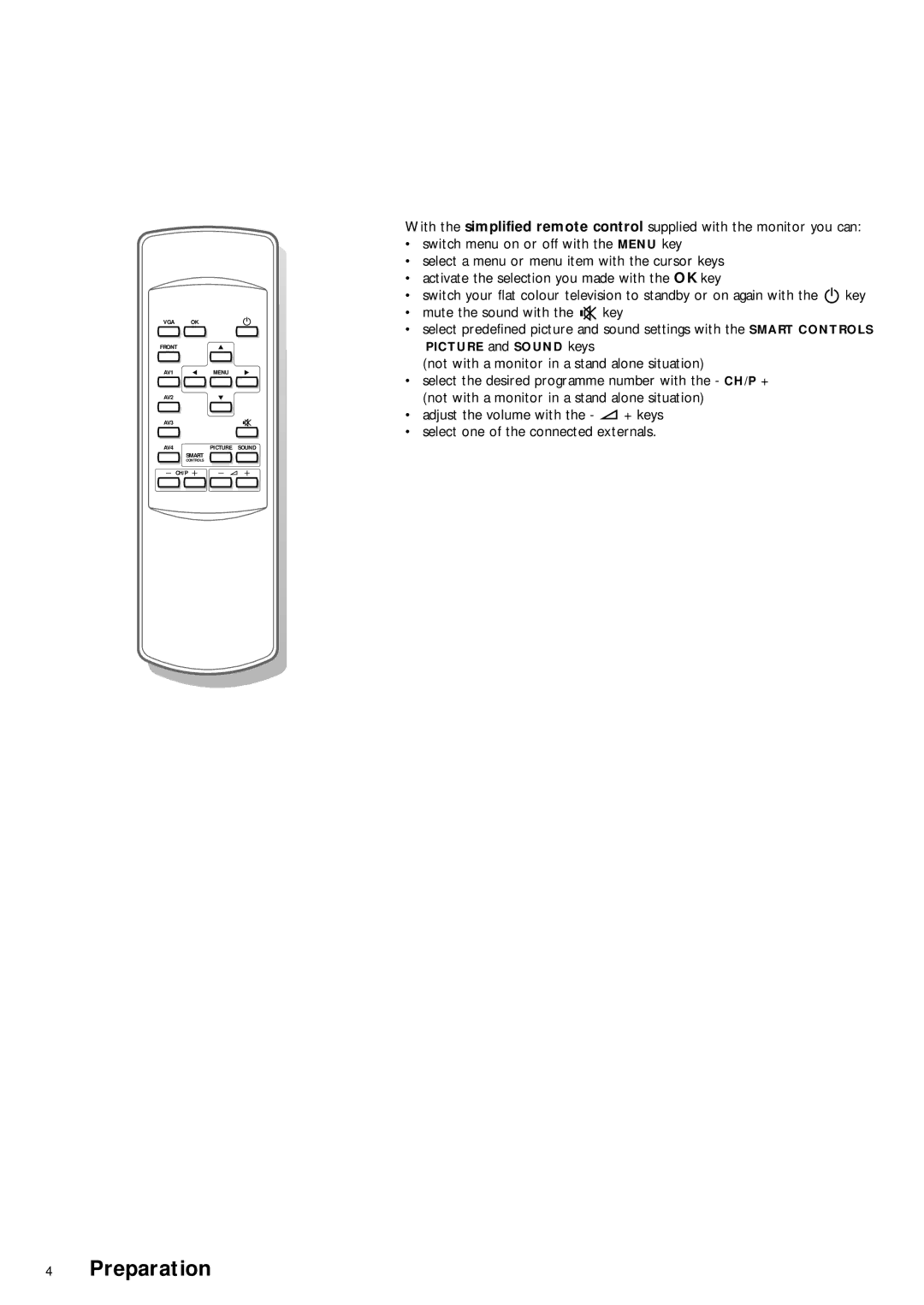 Philips FTR9952/19S manual Picture and Sound keys 