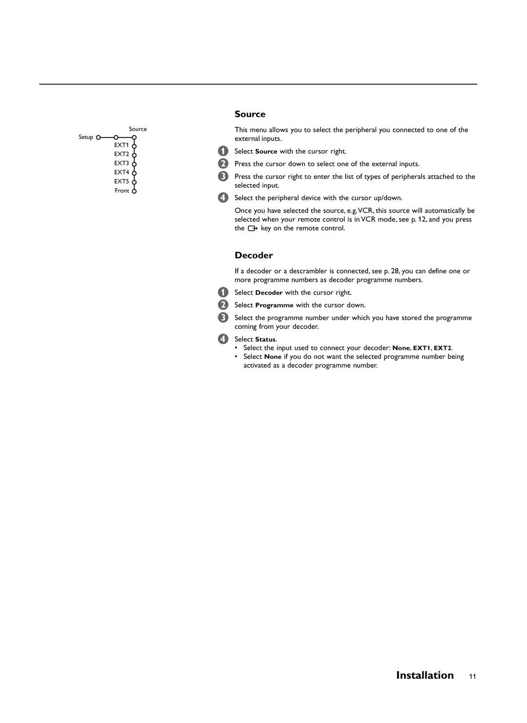 Philips FTR9964/69S manual Source, Decoder 