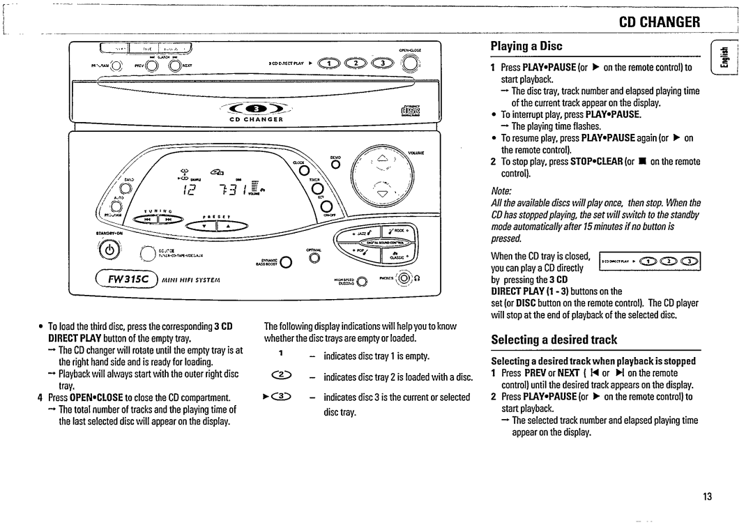 Philips FW 315C manual 