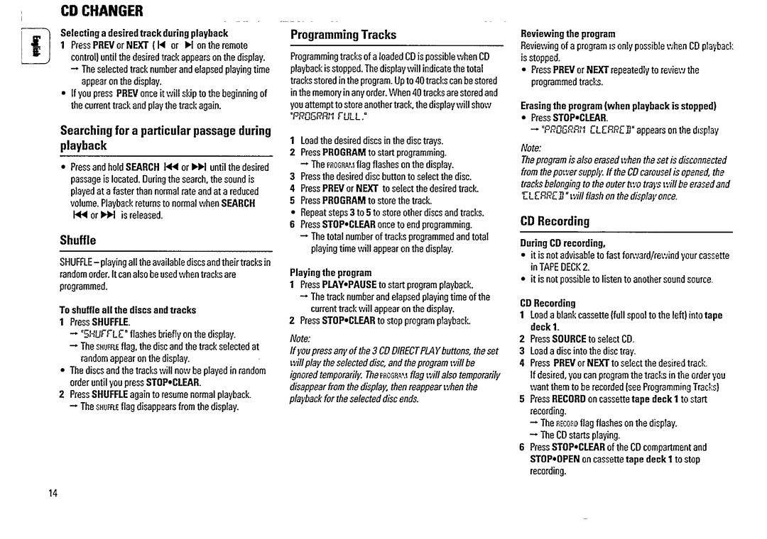 Philips FW 315C manual 