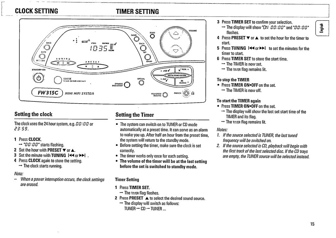 Philips FW 315C manual 