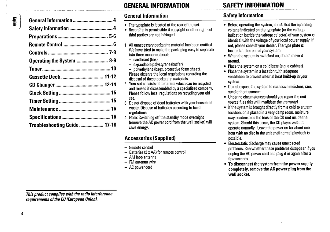 Philips FW 315C manual 