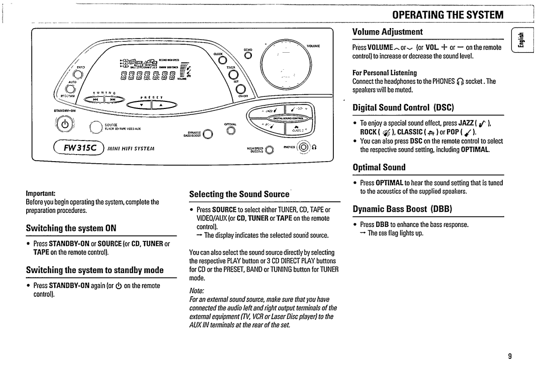 Philips FW 315C manual 