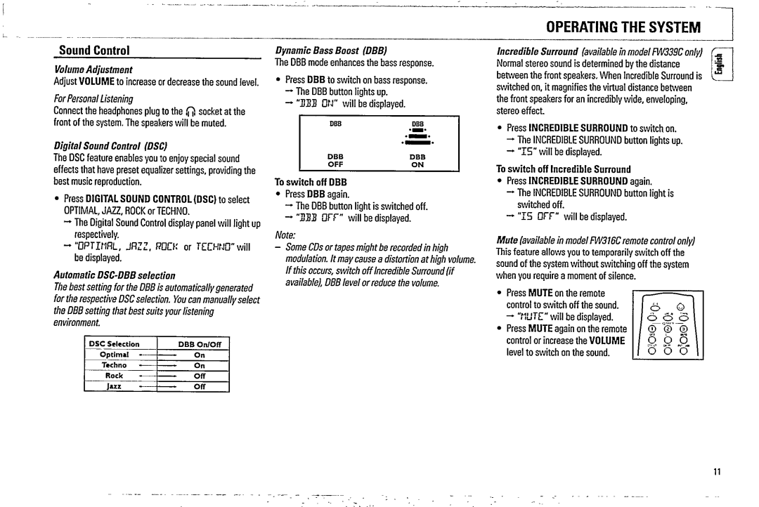 Philips FW 316C, FW 339C manual 