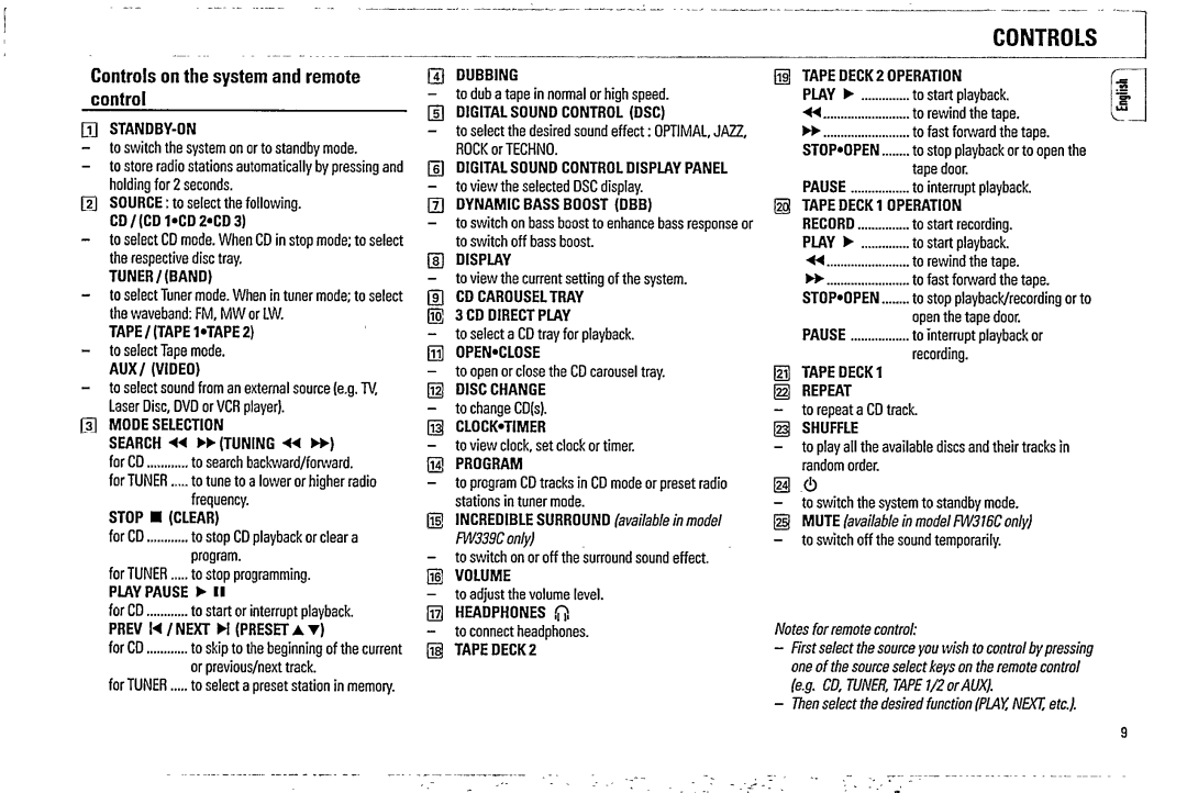 Philips FW 316C, FW 339C manual 