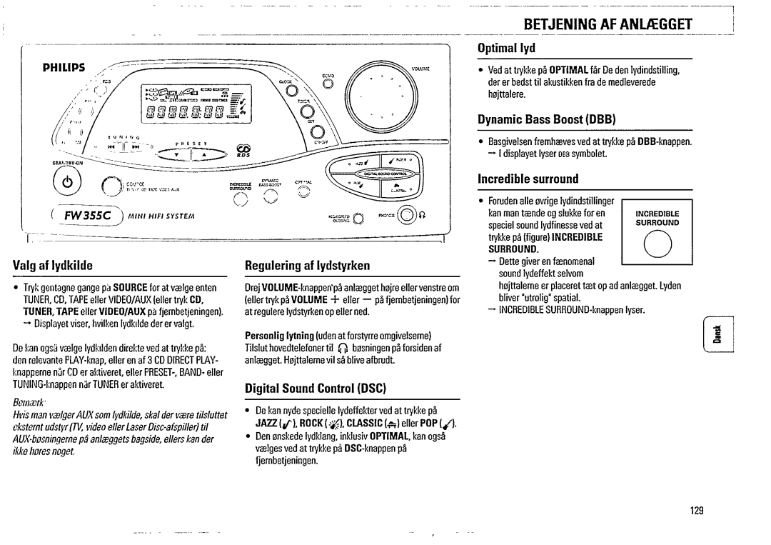 Philips FW 355C manual 