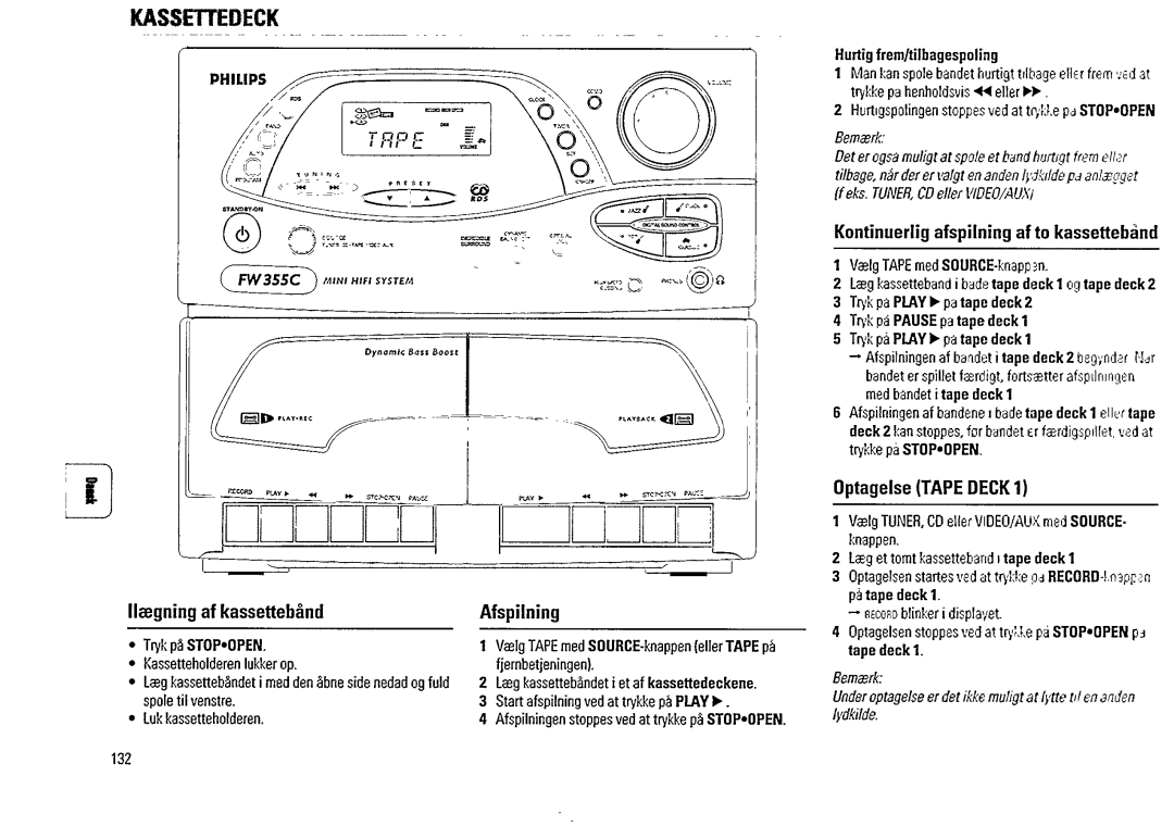 Philips FW 355C manual 