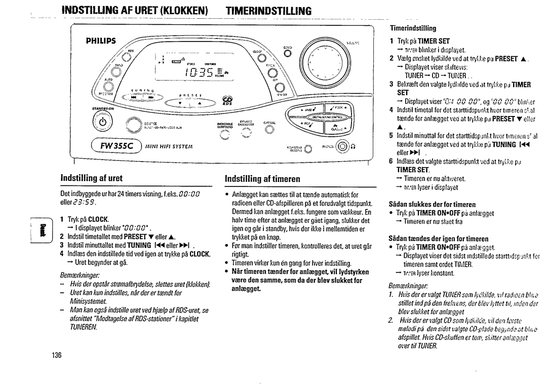 Philips FW 355C manual 